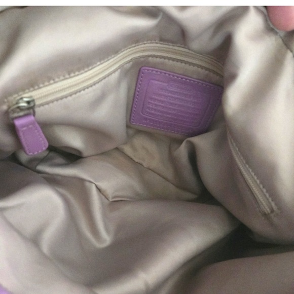 COACH 2013 Lilac Leather Trim Signature C Bag - Picture 8 of 11